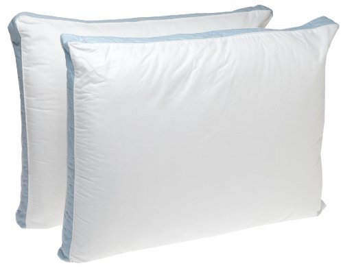 Perfect Fit Firm Density Standard Size 233 Thread-Count Quilted Sidewall Pillow 2 Pack, White