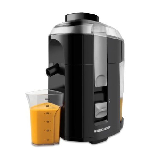 Black & Decker JE2200B 400-Watt Fruit and Vegetable Juice Extractor with Custom Juice Cup, Black