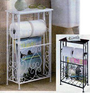 WROUGHT IRON BATH ORGANIZER – WHITE
