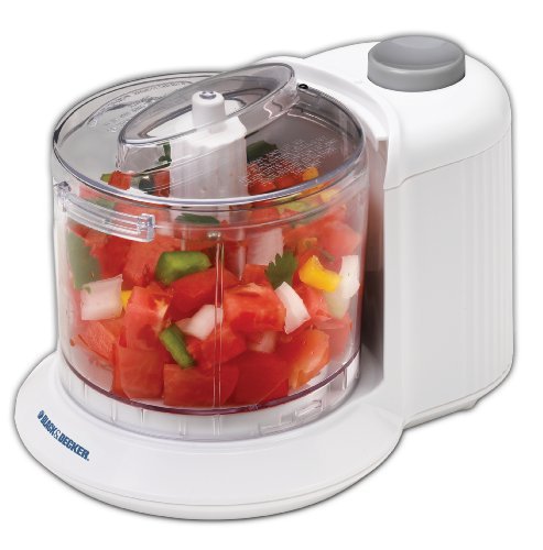 Black & Decker HC306 1-1/2-Cup One-Touch Electric Chopper, White