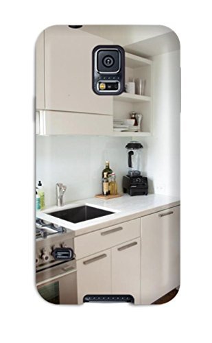 New Small Contemporary Style Kitchen With White Cabinets And Stainless Steel Appliances Tpu Case Cover, Anti-scratch CZZqmqX8106ODWFF Phone Case For Galaxy S5