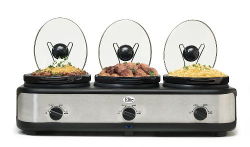 MaxiMatic EWMST-325 Elite Platinum Triple Slow Cooker