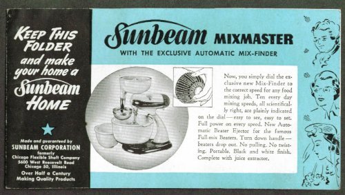 Sunbeam Small Appliances sales folder 1940s