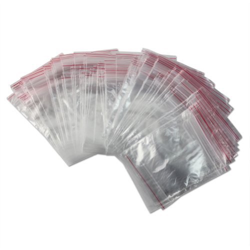 200x 5x7cm Jewelry Ziplock Zipped zipline Reclosable Plastic Poly Clear Small Bags