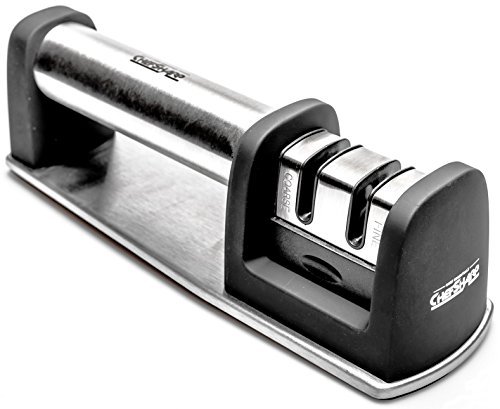 Knife Sharpener – The ChefSharp Is Your Perfect Kitchen Companion – Outperforming as a 2 Stage Knife Sharpening System, This Sharpener With Ergonomic Handle is For True Chefs – Release Your Inner Chef Today!