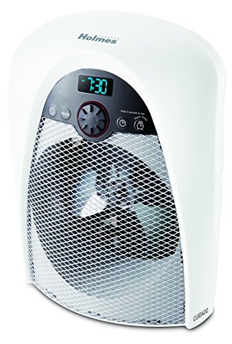 Holmes Digital Bathroom Heater Fan with Pre-Heat Timer and Max Heat Output, HFH436WGL-UM