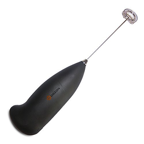 BOGZON Stainless Home Handheld Electric Coffee Mixer/Mini Eggbeater/Milk Frother, Spray Rubber Oil, Black