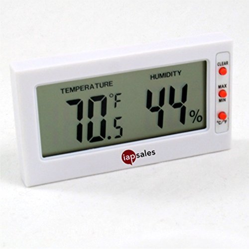 Easy to Read: Indoor Digital Thermometer and Humidity Meter. Large Digital Display Works in Celsius & Fahrenheit. Simple Temperature & Relative Humidity Monitor