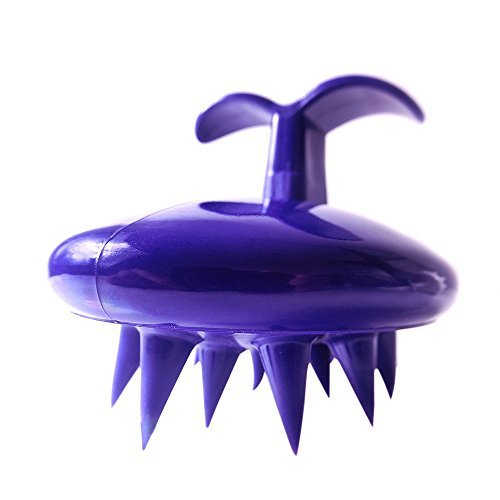 JUNGLE Pet Massage Bathbrush – Dog Soft Silicone Bristles/Comb – Pet Fur Remover – Pet Grooming Tool, Purple