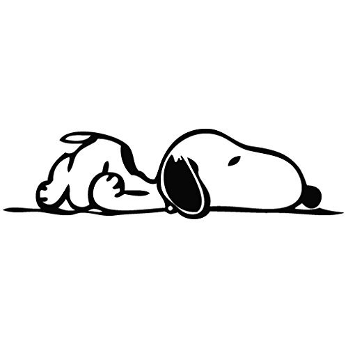 Dog On Floor – Cartoon Decal Vinyl Removable Decorative Sticker for Wall, Car, Ipad, Macbook, Laptop, Bike, Helmet, Small Appliances, Music Instruments, Motorcycle, Suitcase