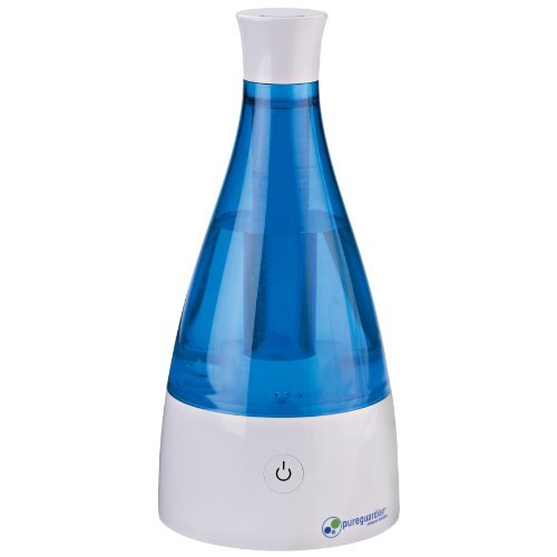 PureGuardian 2.4L Output per Day Ultrasonic Cool Mist Humidifier, Personal, Small Room, Travel, Desktop, Table Top, Office, Bedroom, Easy Quiet Operation, Night Light, Auto Shut-Off, H920BL