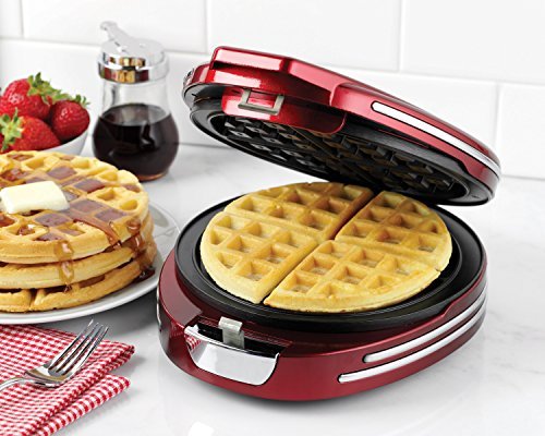 Nostalgia RWM400RNDRED Retro Series Round Belgian Waffle Maker