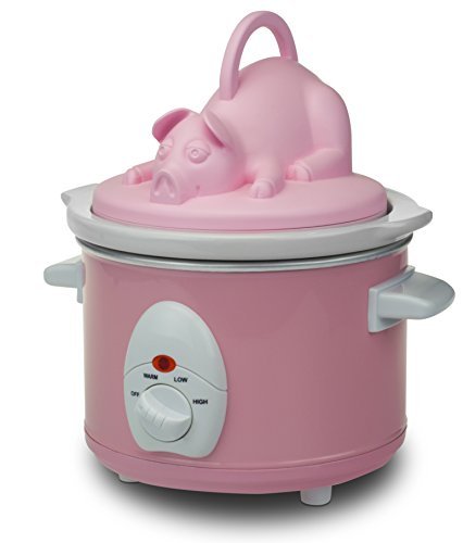 Smart Planet BNB-1PP Bacon Nation Pulled Pork Slow Cooker, Pink