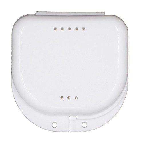 Denture Box Case, Leoy88 Small Size Breathable Dental False Teeth Appliance Container Storage Boxes (White)