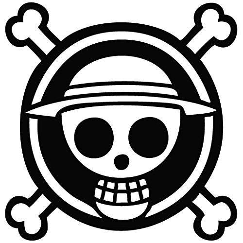 One Piece Anime Logo – Cartoon Decal Vinyl Removable Decorative Sticker for Wall, Car, Ipad, Macbook, Laptop, Bike, Helmet, Small Appliances, Music Instruments, Motorcycle, Suitcase