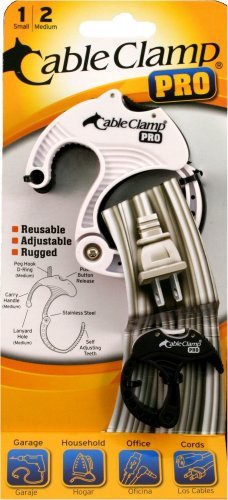 QA Worldwide CCP0265 Cable Clamp PRO Pack, 1 Small Black, 1 Medium White and 1 Medium Black