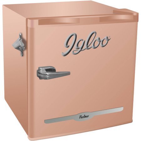 Igloo 1.6 Cu Ft Retro Bar Fridge With Side Bottle Opener – New Coral