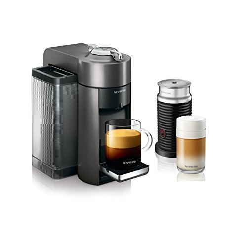 Nespresso Vertuo Evoluo Coffee and Espresso Machine with Aeroccino by De’Longhi, Graphite Metal
