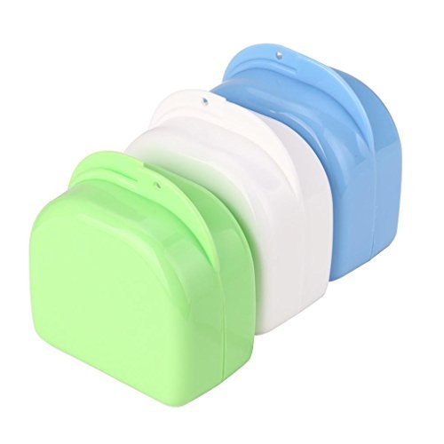 Denture Box Case, Leoy88 Small Size Bath Appliance False Teeth Storage Rinsing Basket Boxes (60: 858245mm, Random)