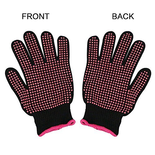 1PC Professional Heat Resistant Glove VITI Hair Styling Anti-scald Appliance for Curling Wand Steam Curler Straighting Flat Iron Fits Left/Right Hand with Free Size