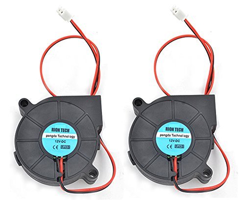 RION TECH 2pcs Cooling Blower Fan DC 12V 0.23A 50x50x15mm 5015 Fans for 3d Printer Humidifier Aromatherapy and Other Small Appliances Series Repair Replacement