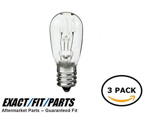 Dryer Light Bulb for Sears Kenmore 3406124, 22002263 – 10 Watt 120v – 3 Pack